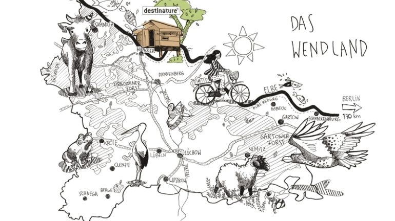 illustrierte Karte des Wendlands