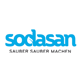 Dieses Bild zeigt das Logo von Sodasan, sauber sauber machen.