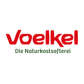 Dieses Bild zeigt das Logo von Voelkel, die Naturkostsafterei.