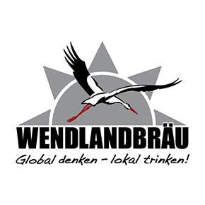 Dieses Bild zeigt das Logo von Wendlandbräu, global denken - lokal trinken!